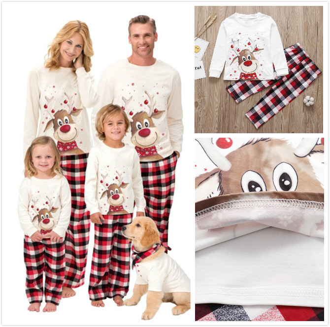 Elk Print Christmas Parent-child Outfit