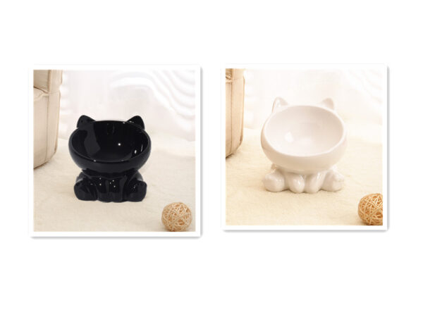 Ceramic Cat Bowl Cat Bowl Cat Food Bowl Neck Guard Oblique Mouth Dog Bowl Pet Bowl – Bild 3