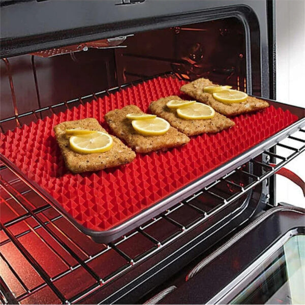 Non-Stick Silicone Pyramid Cooking Mat Baking Mat With Grid Versatile Oven BBQ Cooking Mat Heat-Resistant Mat Kitchen Tools Kitchen Gadgets – Bild 3