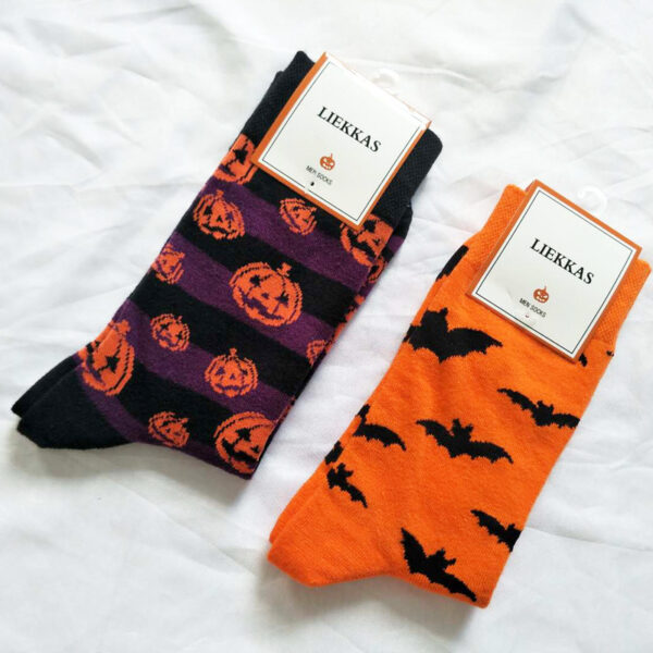 Halloween Cartoon Men's Middle Socks – Bild 4
