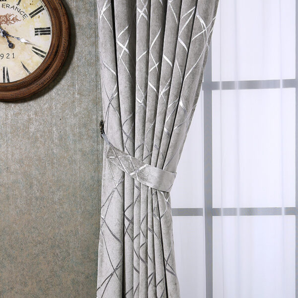 Solid Color Simple Modern Light Luxury Living Room Chenille Blackout Curtains – Bild 7