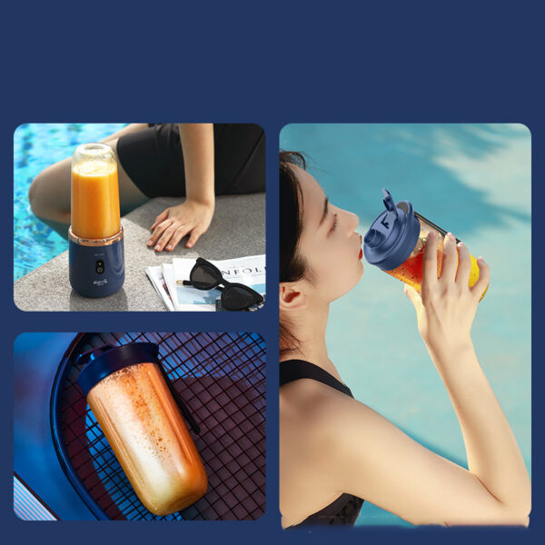 6blade Portable Blender Mini Juicer Cup Extractor Smoothie USB Charging Fruit Squeezer Blender Food Mixer Ice Crusher Portable Juicer Machine – Bild 3