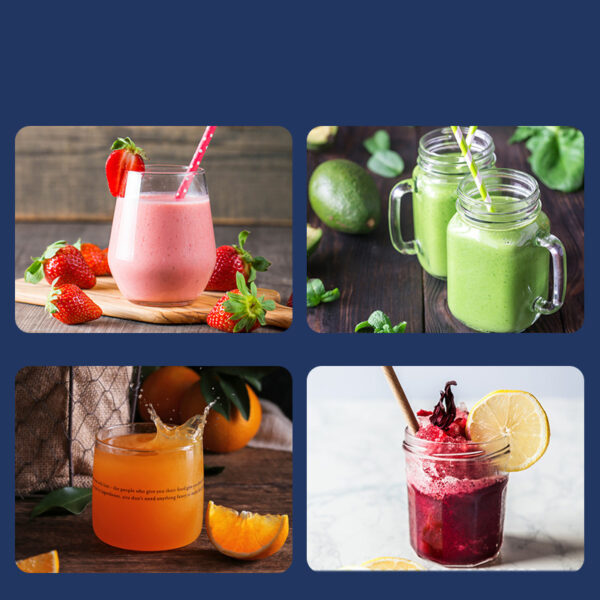 6blade Portable Blender Mini Juicer Cup Extractor Smoothie USB Charging Fruit Squeezer Blender Food Mixer Ice Crusher Portable Juicer Machine – Bild 4