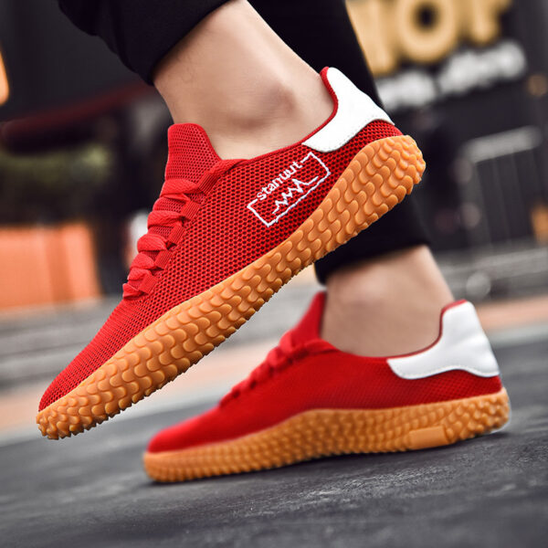 Spring and Summer Flying Woven Casual Shoes Large Men's Shoes Beathable Korean Forrest Gump Sneakers – Bild 4
