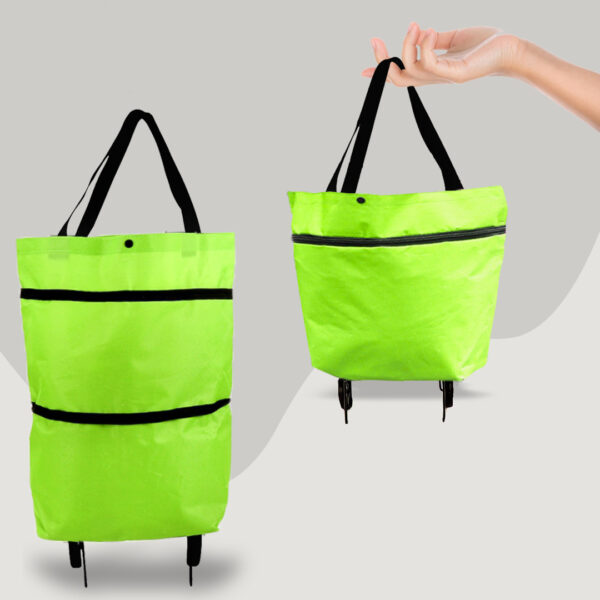 2 in 1 Foldable Shopping Cart with Wheels Premium Oxford Fabric Multifunction Shopping Bag Organizer High Capacity – Bild 6