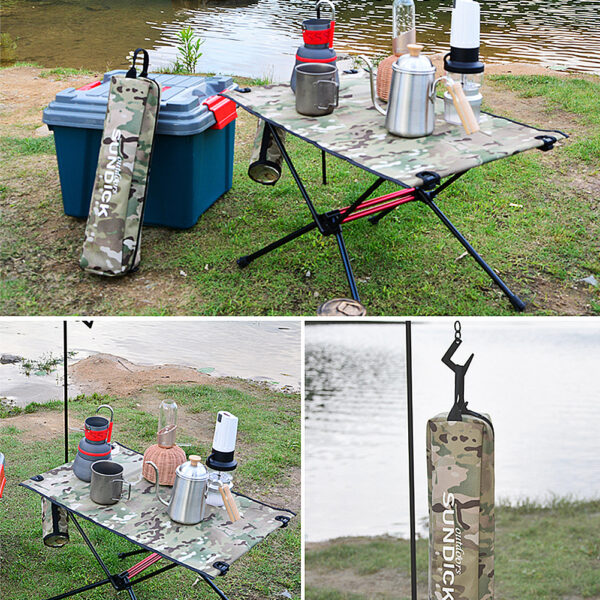 Outdoor Folding Table Camping Table Mesh BBQ Picnic Table – Bild 5