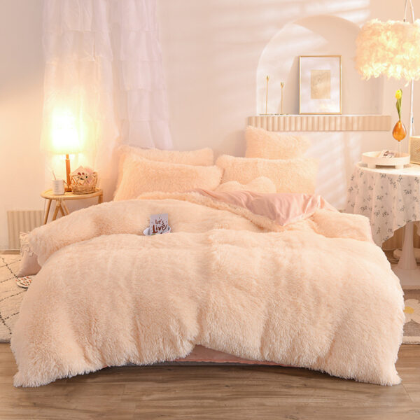 Luxury Thick Fleece Duvet Cover Queen King Winter Warm Bed Quilt Cover Pillowcase Fluffy Plush Shaggy Bedclothes Bedding Set Winter Body Keep Warm – Bild 7