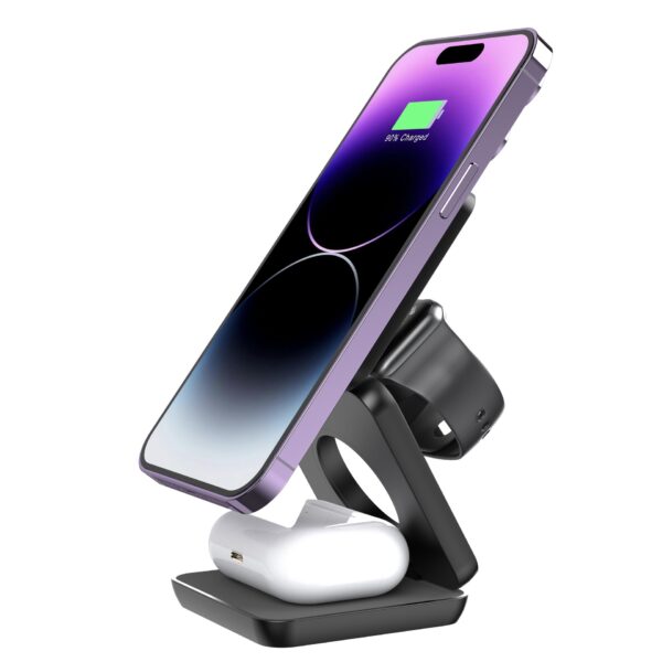 Folding Three-in-one Wireless Charger Portable Magnetic Suction – Bild 4