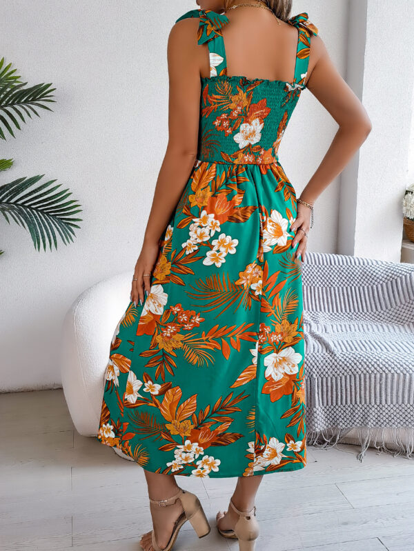 Flowers Print Suspender Corset Dress Ins Fashion Holiday Beach Long Dresses Summer Clothing For Women – Bild 4