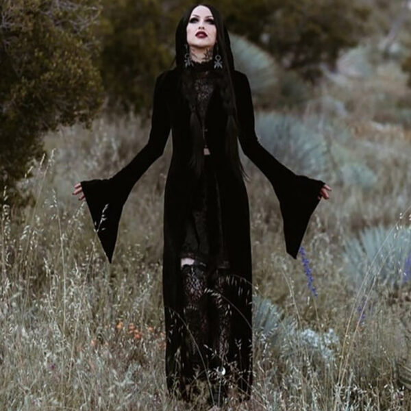 Dark Punk Halloween Velvet Cloak – Bild 2