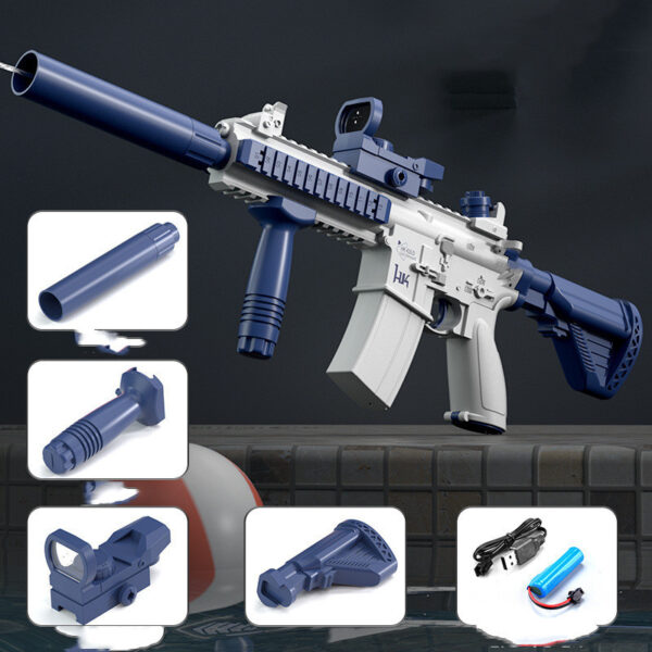 Summer Fully Automatic Electric Water Gun Rechargeable Long-Range Continuous Firing Party Game Kids Gift – Bild 3