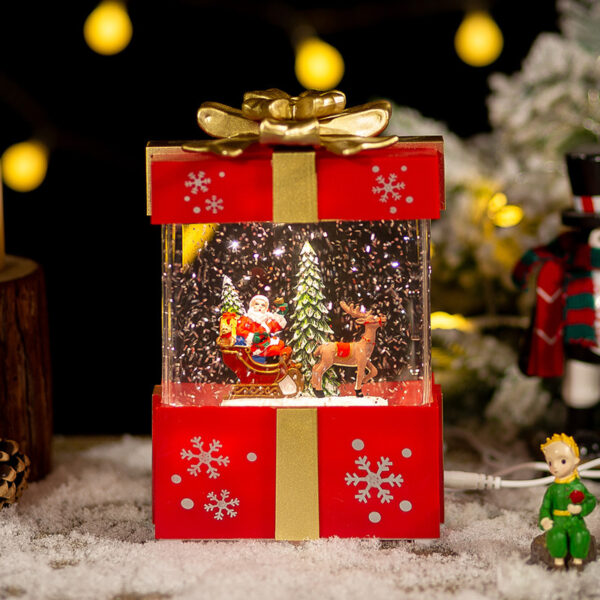 Christmas Decoration Gift Box Crystal Ball Small Night Lamp Ornaments – Bild 6