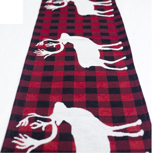 Christmas Elk Snowman Table Runner Merry Christmas Decorations – Bild 4