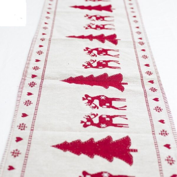 Christmas Elk Snowman Table Runner Merry Christmas Decorations – Bild 3