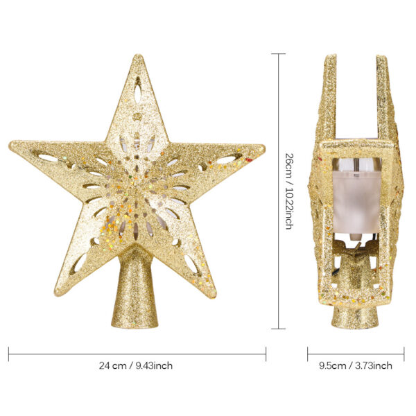 Christmas Tree Top Light Star Snowflake Shape LED Laser Projector Lights Christmas Tree Ornament – Bild 8
