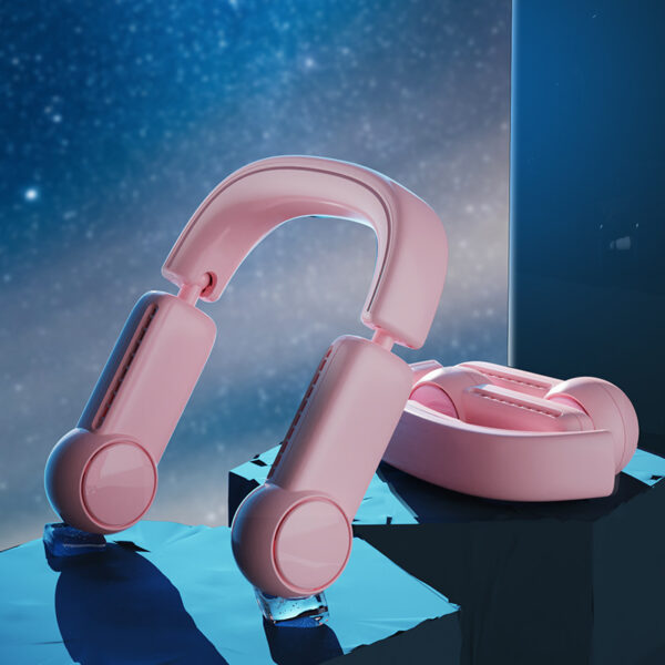 Portable Mini Neck Fan Portable Bladeless Fan USB Rechargeable Leafless Hanging Fans Air Cooler Cooling Wearable Neckband Fans – Bild 8