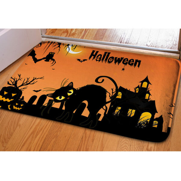 Halloween Ghost Bat Print Toilet Rug – Bild 5