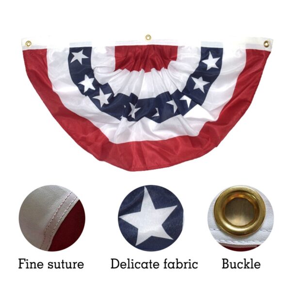 American Garden Flagpole USA Fan Flag Patriotic Stars Stripes Flag Outdoor Decoration – Bild 9