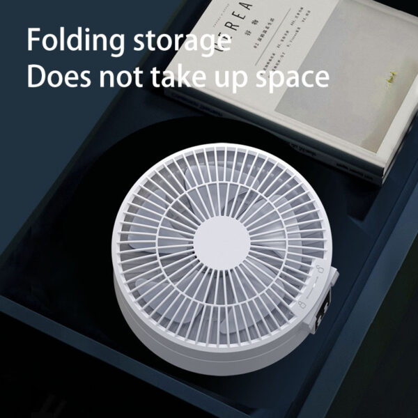 Remote Control Portable Rechargeable Ceiling Usb Electric Folding Fan Night Light Air Cooler Home-appliance Home – Bild 7