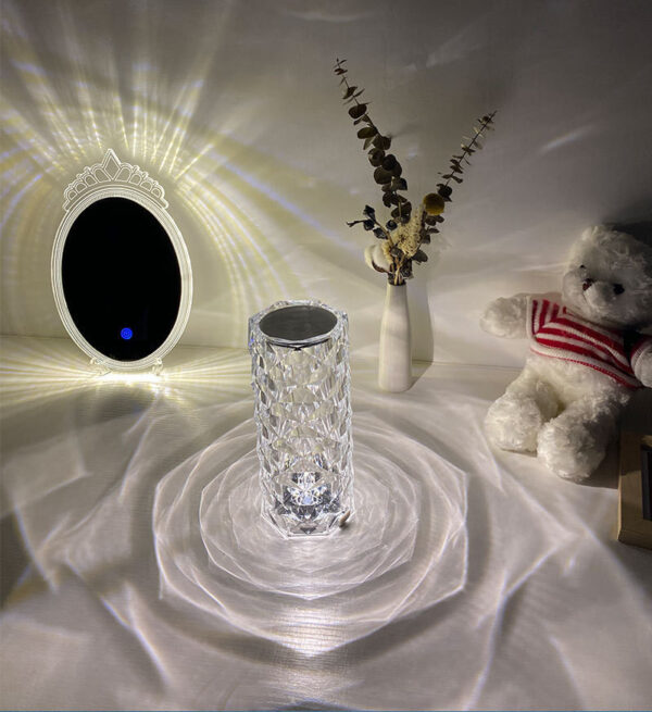 Romantic LED Rose Diamond Table Lamps For Bedroom Living Room Party Dinner Decor Creative Lights – Bild 3
