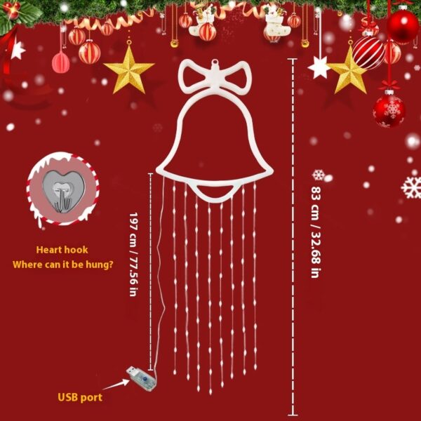 Christmas Bell Hanging Lamp Atmosphere Christmas Tree Decoration – Bild 6