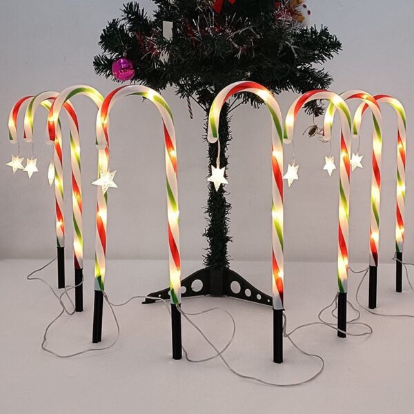 Solar Christmas Crutches Ground Plug Light Decoration Landscape Lamp – Bild 7