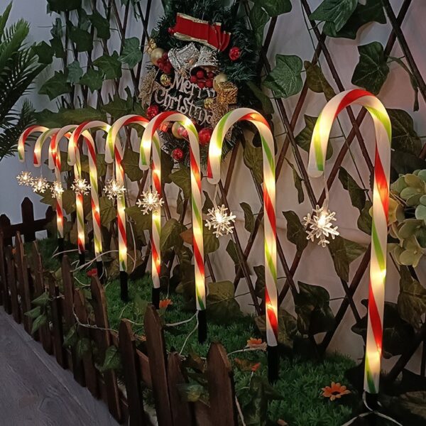 Solar Christmas Crutches Ground Plug Light Decoration Landscape Lamp – Bild 3