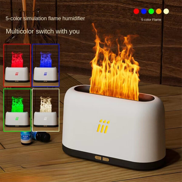 Flame Aroma Diffuser Air Humidifier Ultrasonic Cool Mist Maker Fogger Led Essential Oil Flame Lamp Difusor – Bild 10