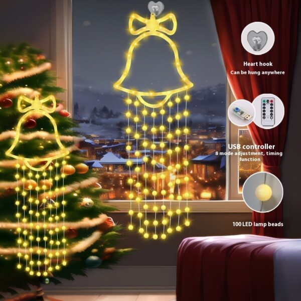 Christmas Bell Hanging Lamp Atmosphere Christmas Tree Decoration – Bild 5