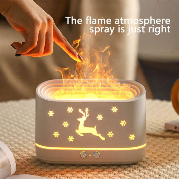 Elk Flame Humidifier Diffuser Mute Household Atmosphere Lamp Christmas Home Decorations – Bild 7
