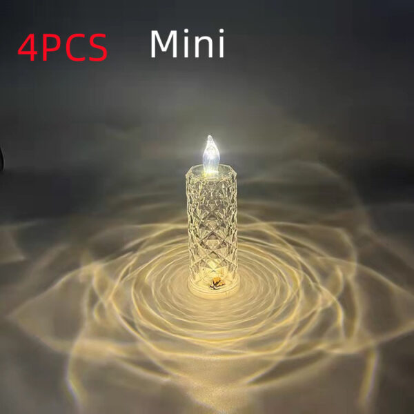 Romantic LED Rose Diamond Table Lamps For Bedroom Living Room Party Dinner Decor Creative Lights – Bild 6