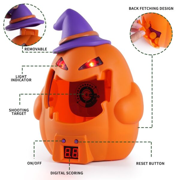 Halloween Pumpkin Electronic Scoring Target Toy – Bild 5