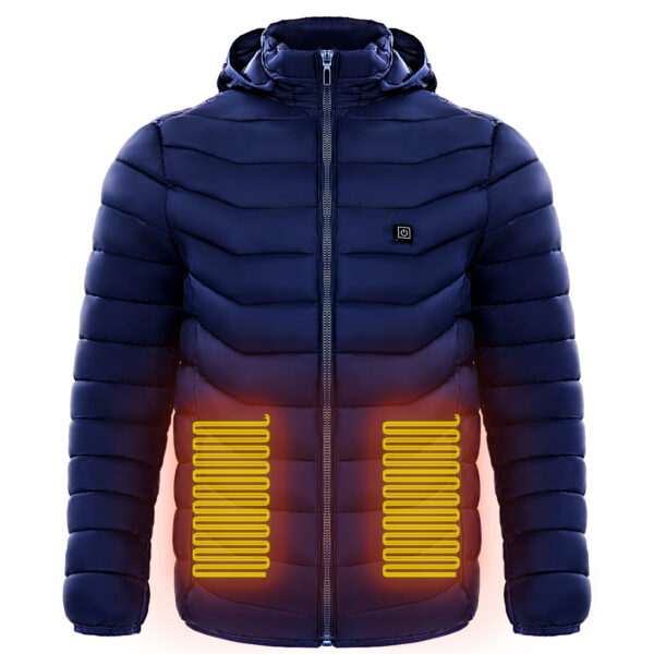 Men Heated Puffer Jacket Electric Heating Coat Insulated Hood Windbreaker – Bild 3