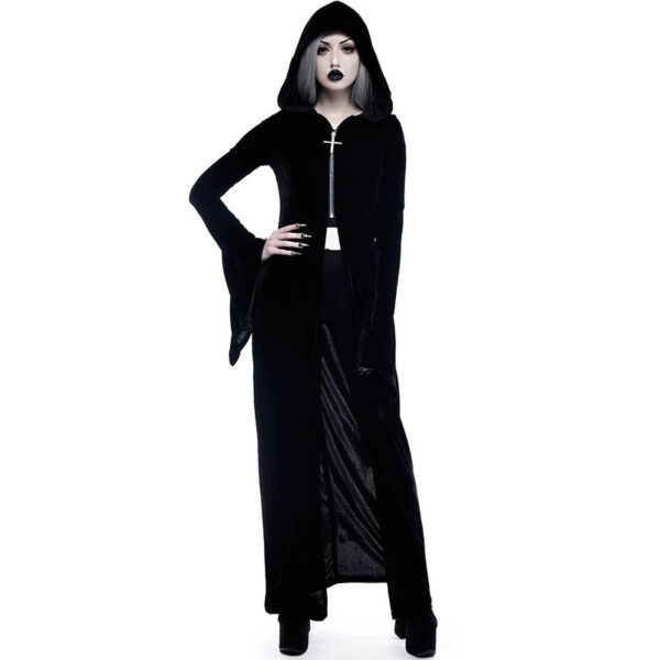 Dark Punk Halloween Velvet Cloak – Bild 4