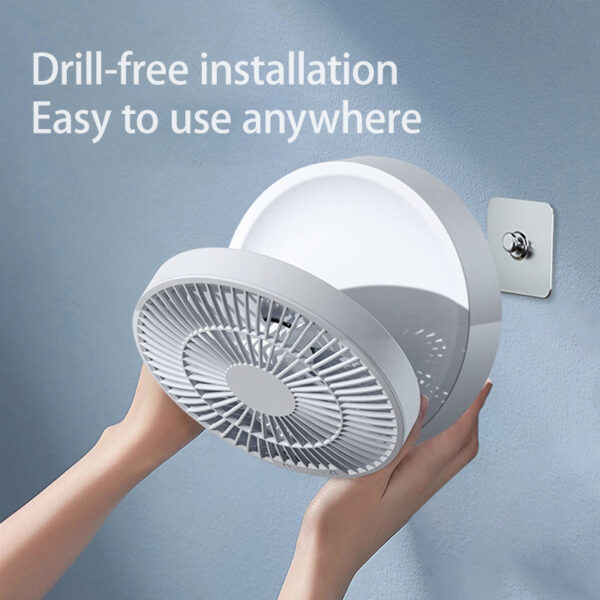 Remote Control Portable Rechargeable Ceiling Usb Electric Folding Fan Night Light Air Cooler Home-appliance Home – Bild 3