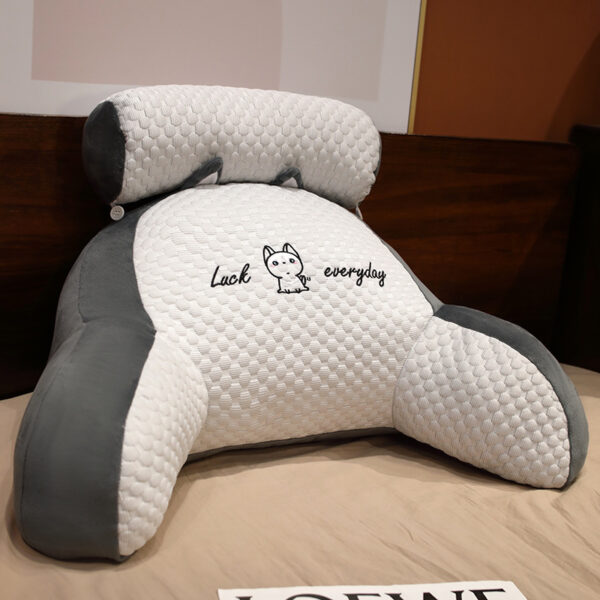 Sofa Fluffy Cushion Luncheon Pillow Triangle Reading Cushion Bedside Soft Large Backrest Lumbar Cushion Office Chair Cushion – Bild 7