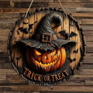 Creative Door Plate Round Halloween Pendant