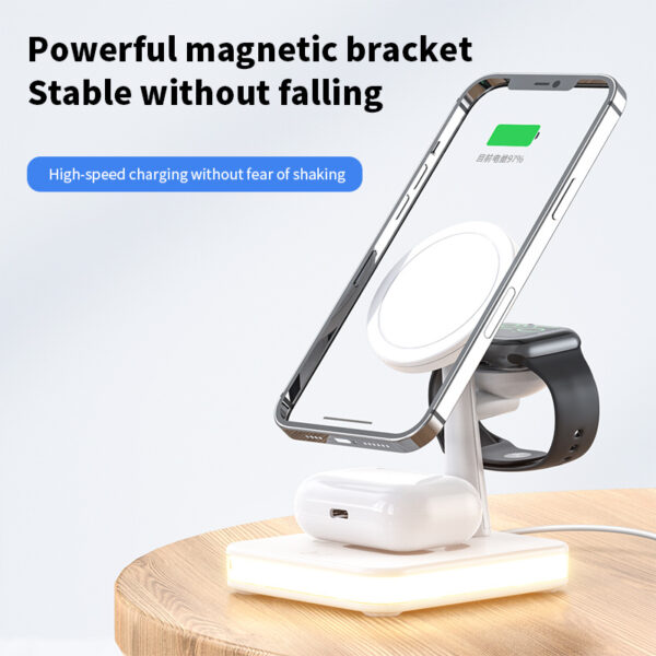 4 In 1 Magnetic Wireless Charger Stand Fast Charging Dock Station – Bild 5