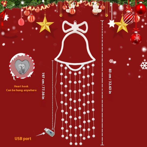 Christmas Bell Hanging Lamp Atmosphere Christmas Tree Decoration – Bild 3
