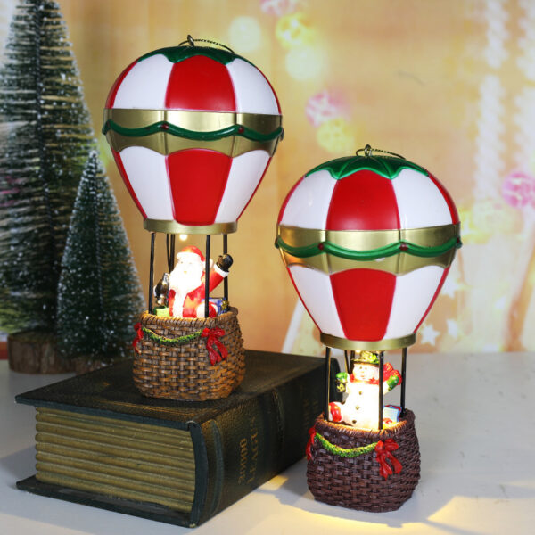 Christmas Resin Christmas Luminous Old Man Snowman Decoration Ornaments – Bild 5