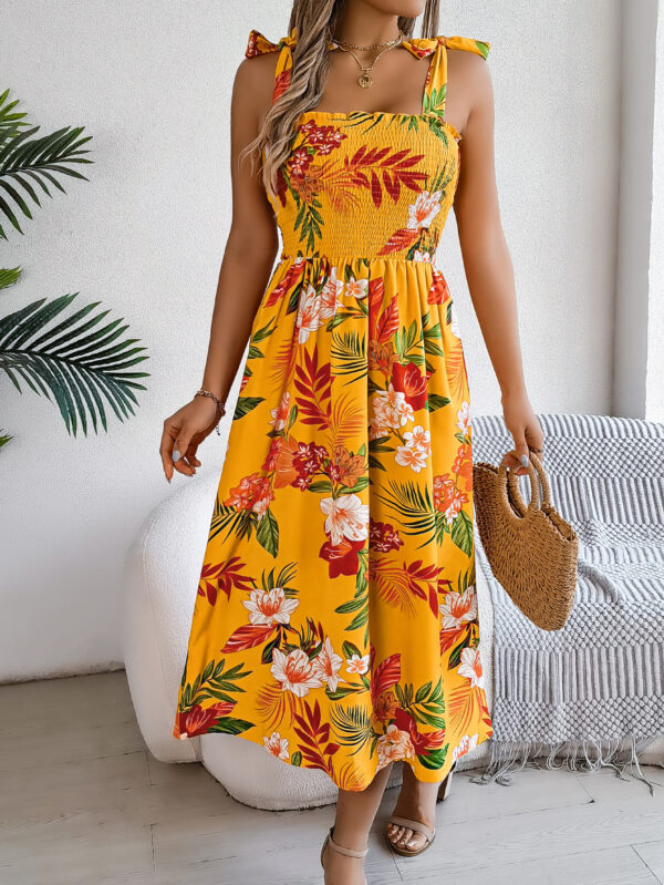 Flowers Print Suspender Corset Dress Ins Fashion Holiday Beach Long Dresses Summer Clothing For Women – Bild 6