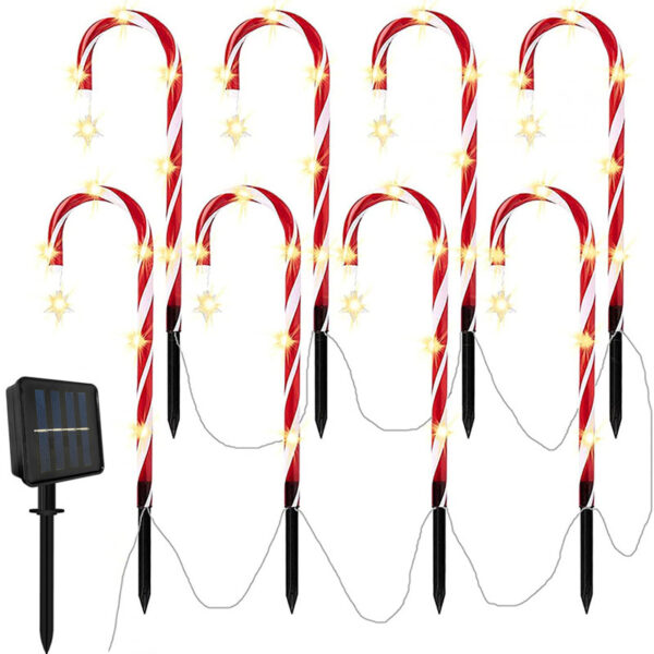 Solar Christmas Crutches Ground Plug Light Decoration Landscape Lamp – Bild 5