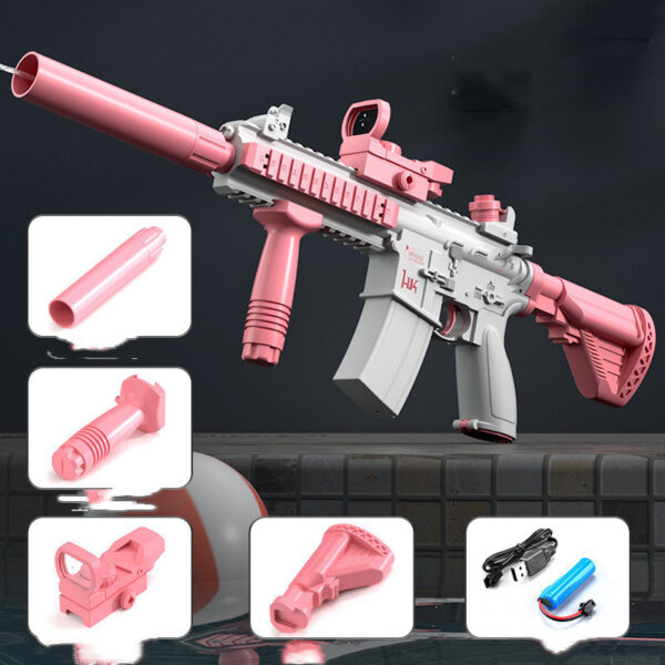 Summer Fully Automatic Electric Water Gun Rechargeable Long-Range Continuous Firing Party Game Kids Gift – Bild 2