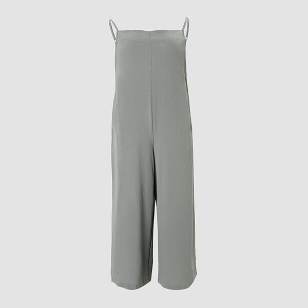 Women's Sleeveless Jumpsuit With Pockets And Adjustable Shoulder Strap Fashion Loose Wide Leg Straight Overalls Summer Beach Trousers – Bild 5