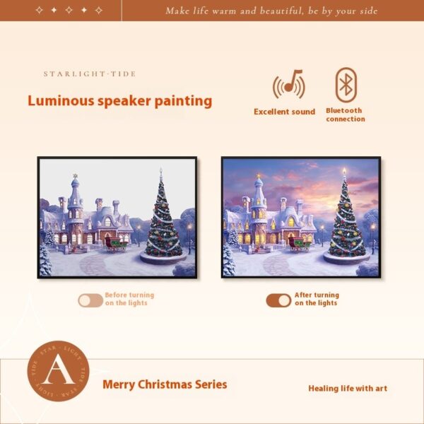 Christmas Small Gift Mini Bluetooth Speaker Painting – Bild 5