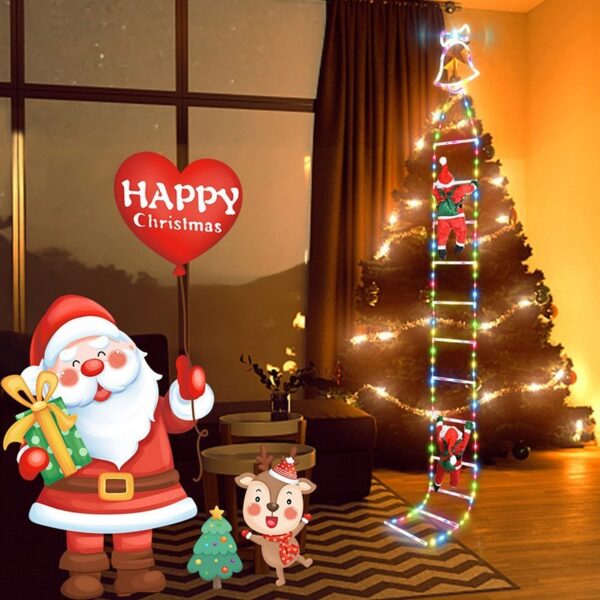 Santa Claus Ladder Outdoor Christmas Decoration Stair Light – Bild 3