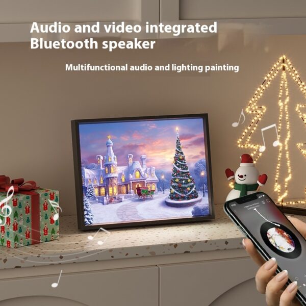 Christmas Small Gift Mini Bluetooth Speaker Painting – Bild 7