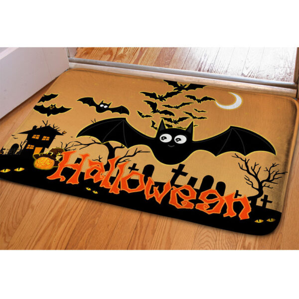 Halloween Ghost Bat Print Toilet Rug – Bild 7