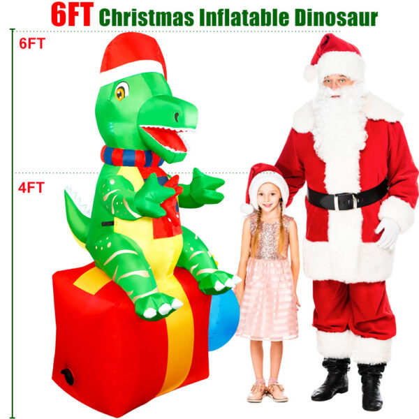 Christmas Gift Courtyard Sitting Inflatable Christmas Dinosaur – Bild 3