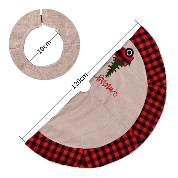 Linen Tree Skirt Car Christmas Tree 120CM Christmas Decoration Tree – Bild 4